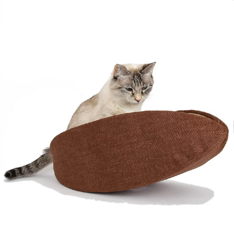 Cat Canoe - Brown Burlap Weave