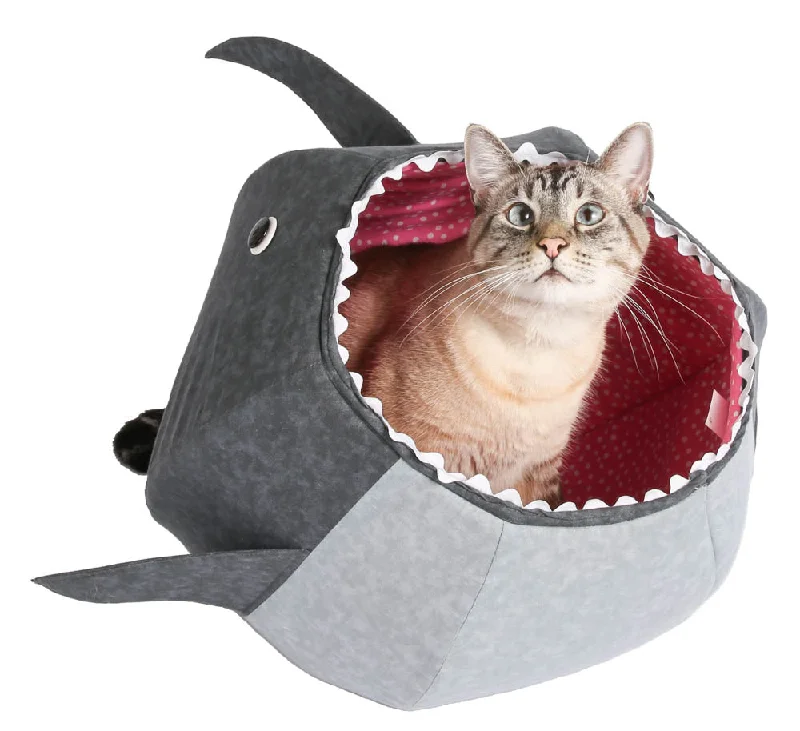 Great White Shark Cat Ball Cat Bed