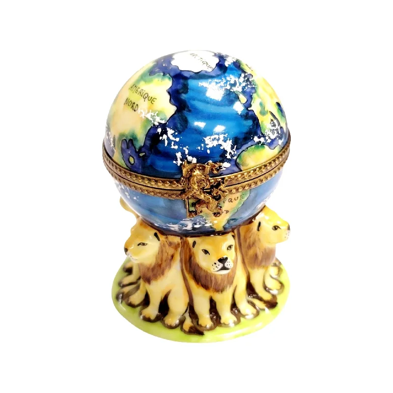 Lions under World Globe