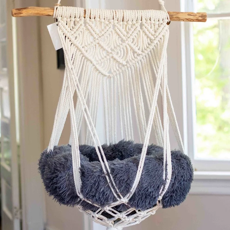 Handmade Macramé Hanging Cat Bed