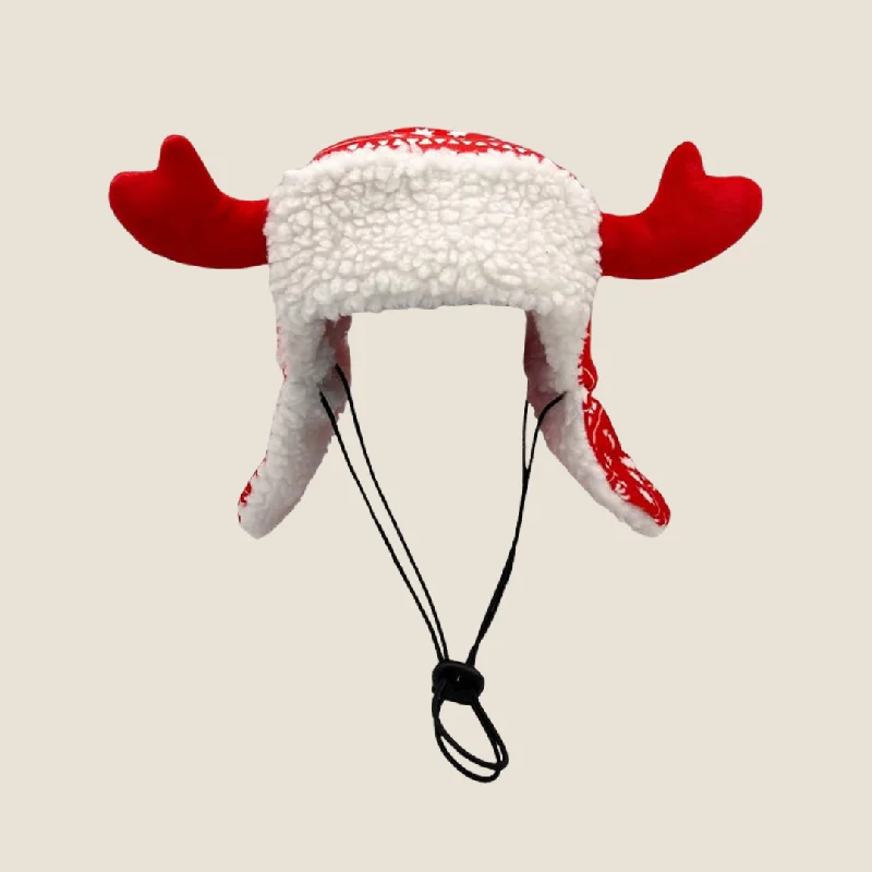 Huxley & Kent - Red Fairisle Antler Hat