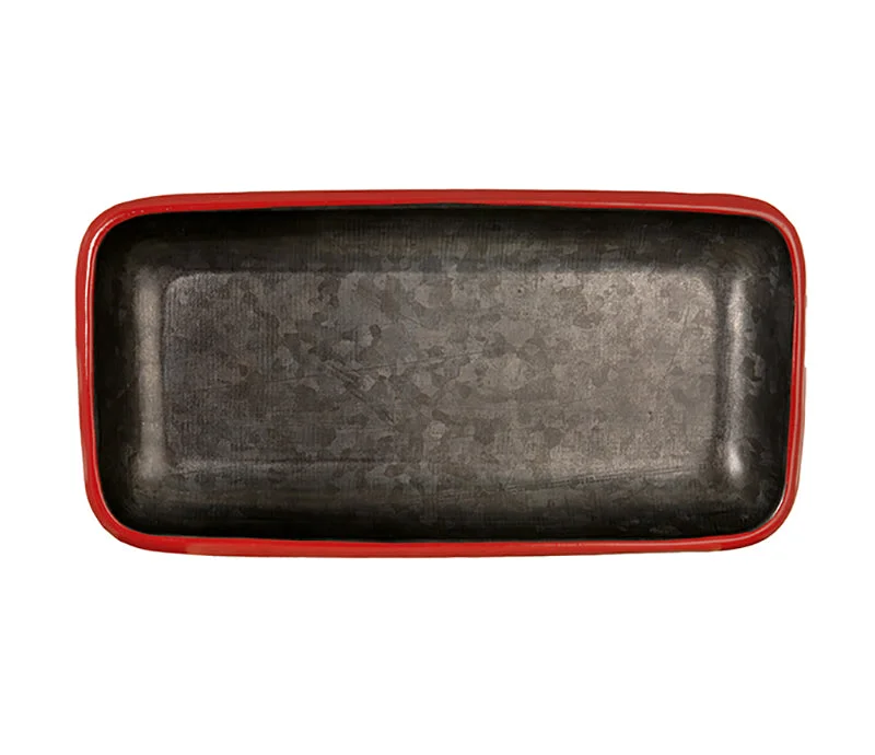 Grey & Red Bath Tray