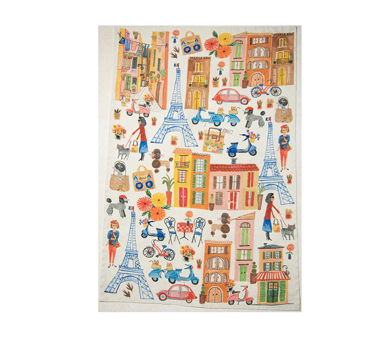 Oohlala House Tea Towel