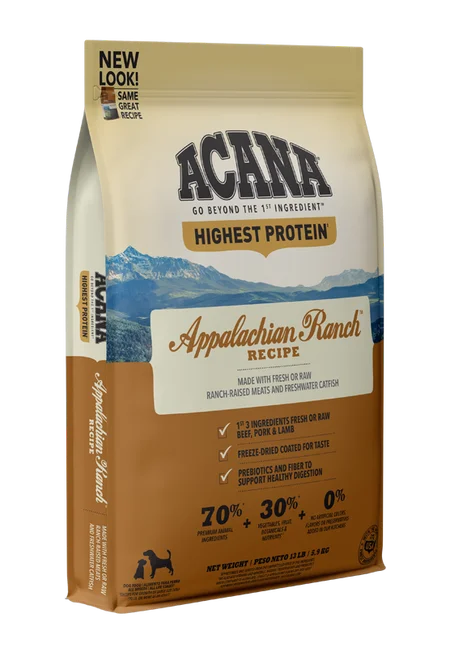 ACANA Highest Protein Appalachian Ranch Recipe Dry Dog Food