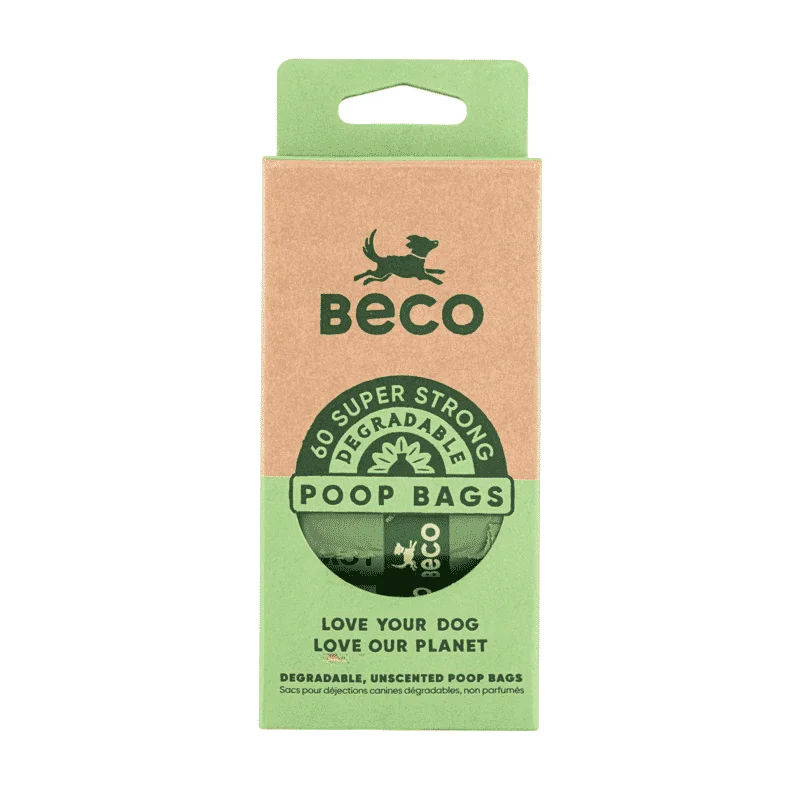 Beco Degradable Poop Bags, Rolls(4*60), Unscented