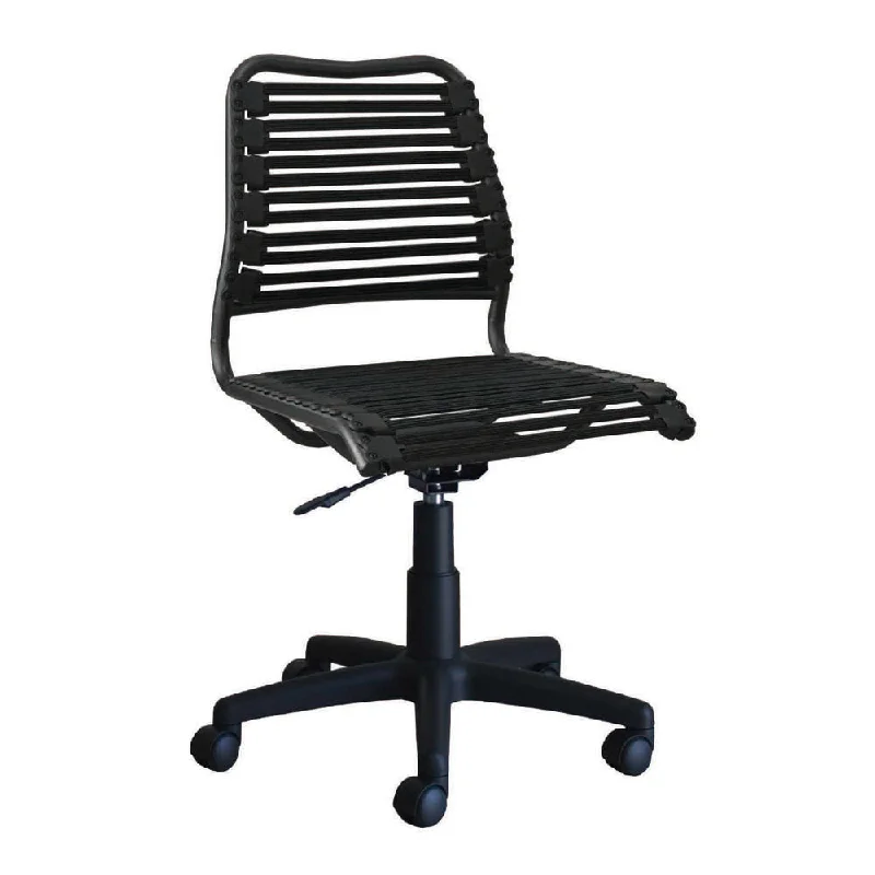 Bungee Cord Low Back Office Chair Black