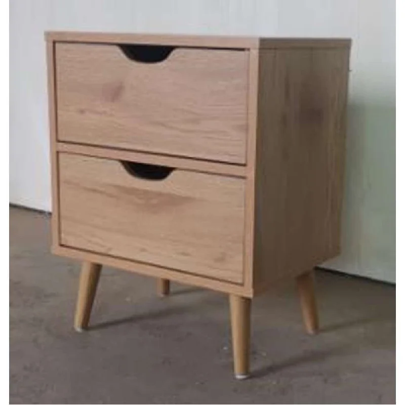 DHK Bedside Cabinet 2Drawer  L400 x W300 x H500mm #Crede (No Warranty)