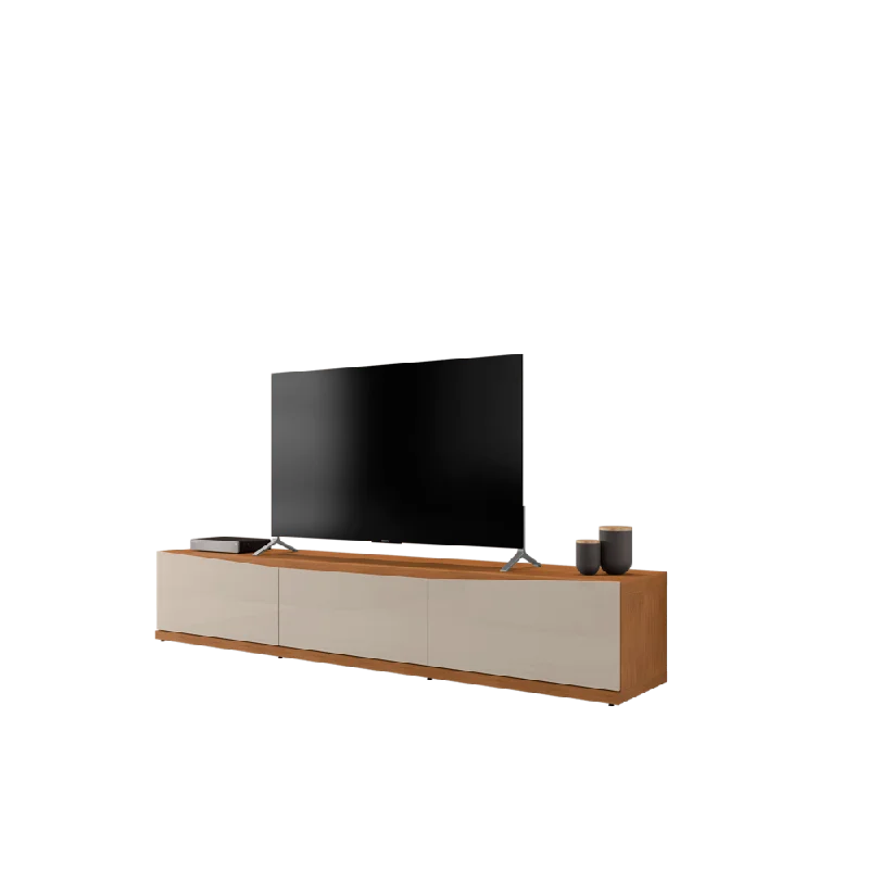 FB Eros TV Stand L1800 x W386 x H450mm Cedar/Off White High Gloss #11082345 (No Warranty)