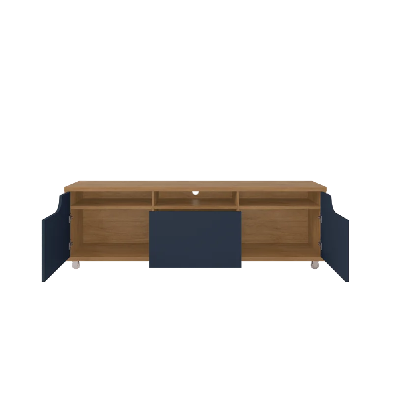 FB Jersey TV Stand L1800 x W385 x H502mm Cedar/Cobalt Blue #11083595 (No Warranty)