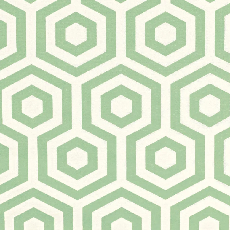 Hex Gloss Oilcloth - Mint