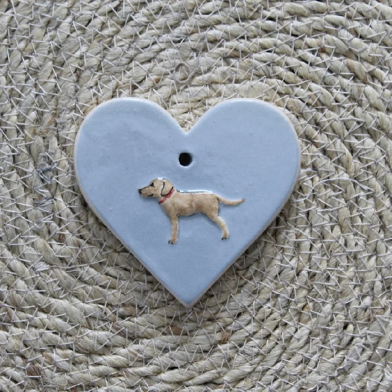 yellow lab on blue