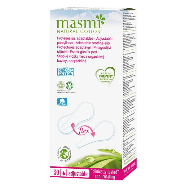 Masmi Organic Panty Liner - Flexilble/Adaptable/Adjustable 30s