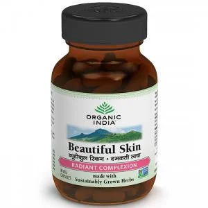 Organic India Beautiful Skin 60 Capsule Bottle