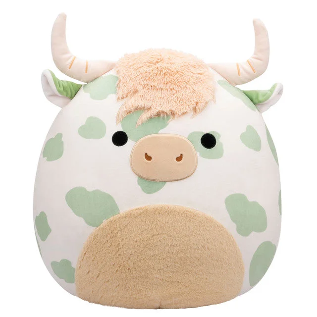 Squishmallow Celestino the Sage Green Spotted Highland Cow with Fuzzy Belly 5" Stuffed Plush by Jazwares