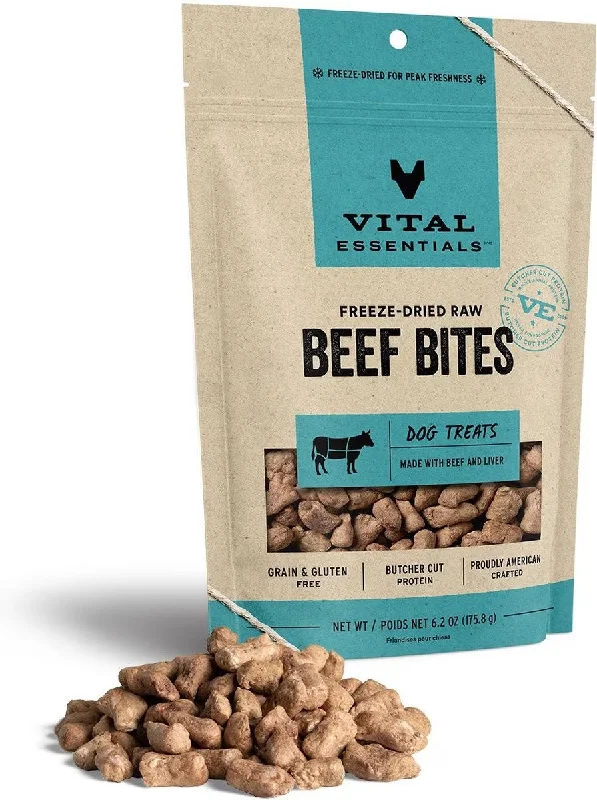 Vital Essentials Freeze Dried Beef Nibs Treats for Dogs