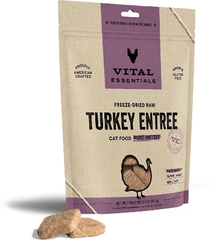 Vital Essentials Vital Cat Freeze-Dried Patties Turkey Recipe