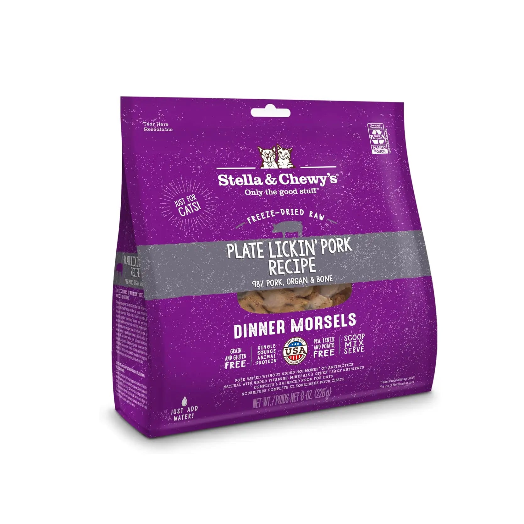 Stella & Chewy's - Freeze Dried Plate Lickin' Pork Recipe Dinners Morsels (Cats)