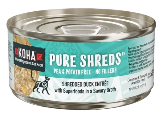 KOHA Wet Cat Food Pure Shreds Shredded Duck Entrée