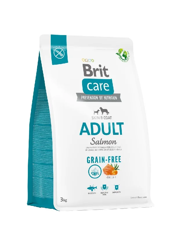 BRIT CARE Grain-free Skin&Coat, losos i krumpir, 1kg