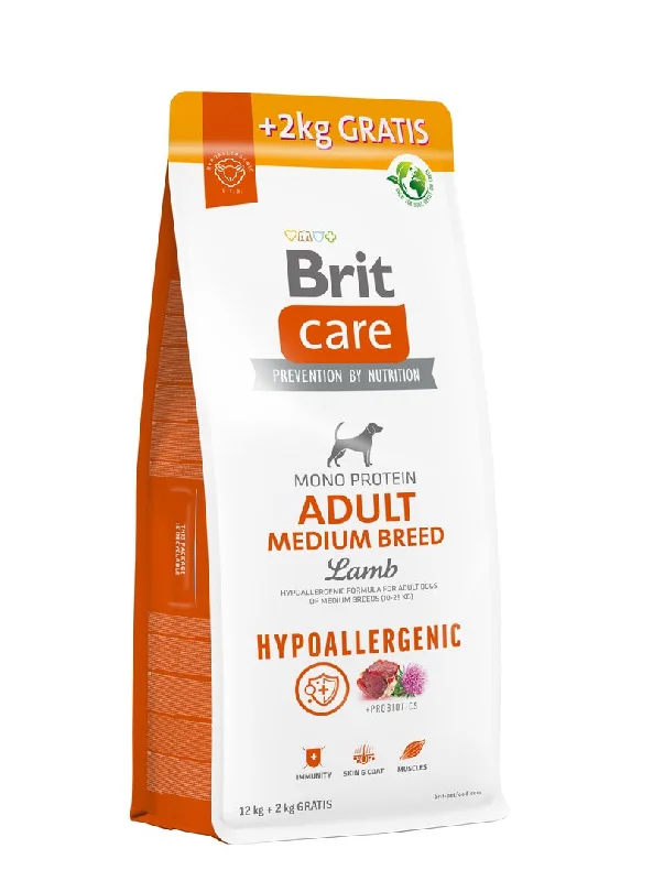 BRIT CARE Hypoallergenic Monoprotein Medium Breed, janjetina i riža