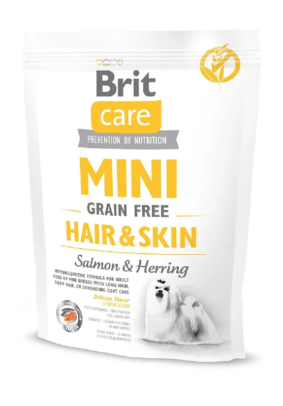 BRIT CARE MINI Hair&Skin Losos i Haringa, bez žitarica