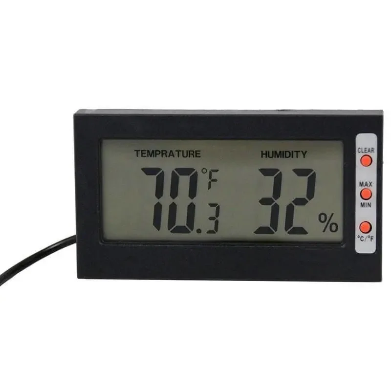 Digital Thermometer and Hygrometer for Terrariums Egg Incubator