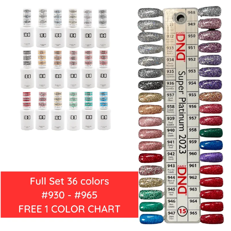 DND15 Collection #15 Supper Platinum GEL ONLY (Full Set 36 Colors #930 - #965)