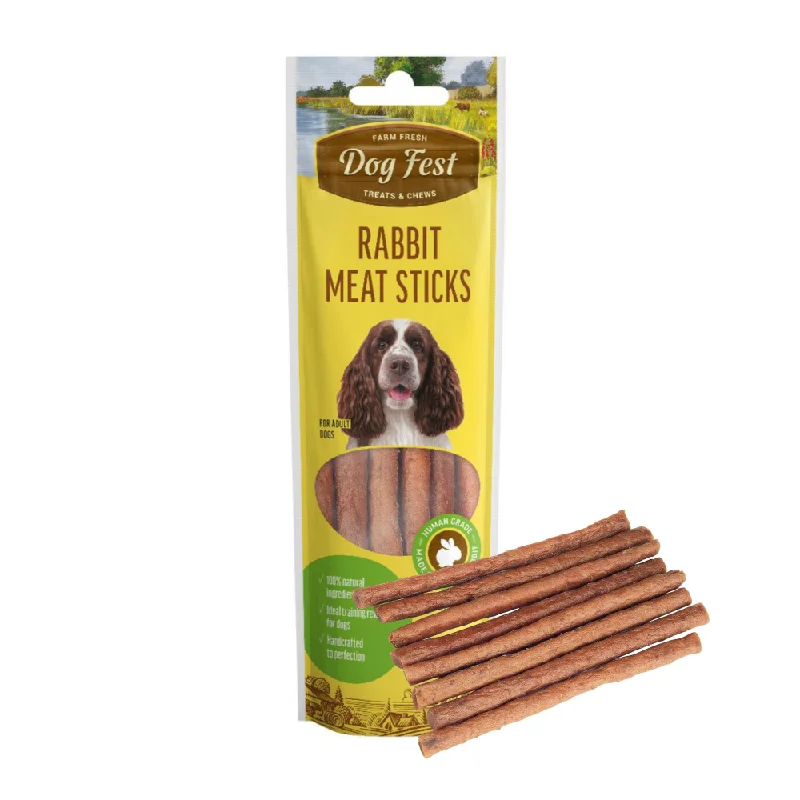 Dogfest Rabbit Meat Sticks Dog Treats (Limited Shelf life)