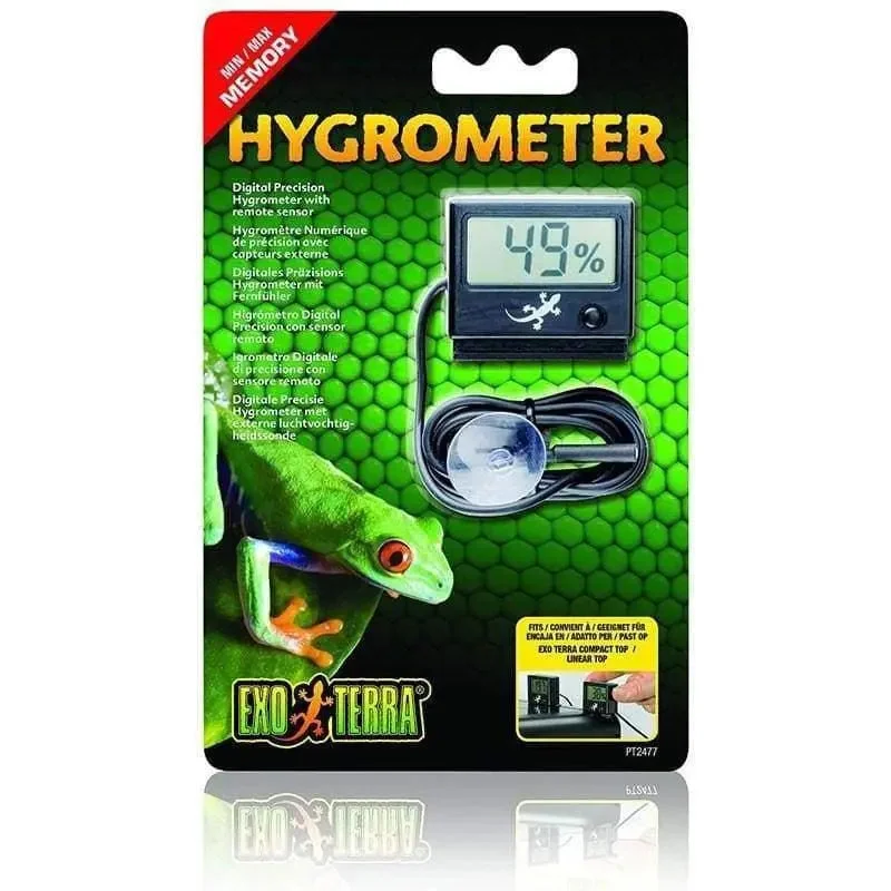 Exo Terra Reptile Terrarium Digital Hygrometer with Probe