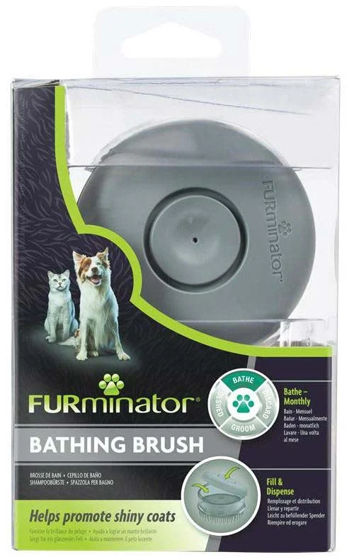 FURminator Perie pentru baie, pentru câini şi pisici, diametru 7,8cm