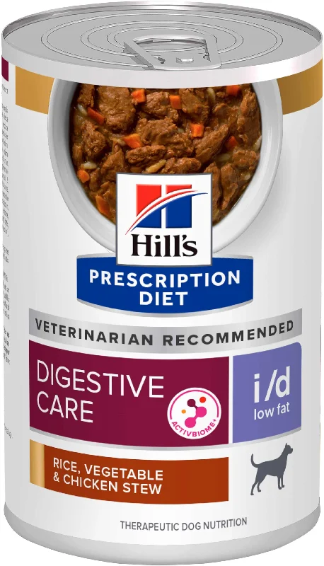 HILL's PD CANINE I/D Low Fat Conservă tulburări aparat digestiv, tocăniţă 354 g