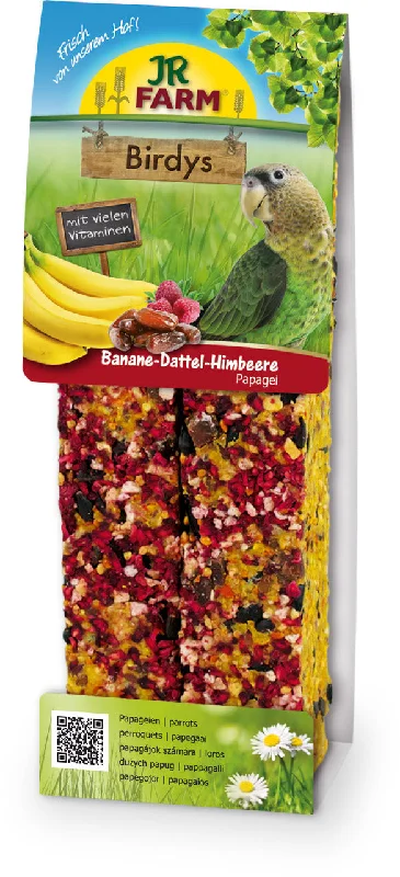 JR FARM Baton pentru papagali mari, cu Banane şi Zmeură 260g