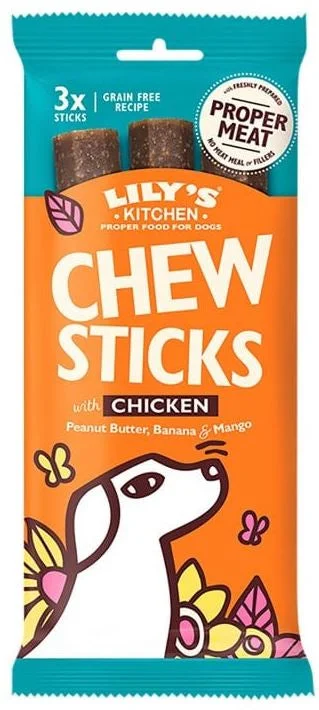 LILY'S KITCHEN Chew Sticks Recompensă pentru câini Pui 120g