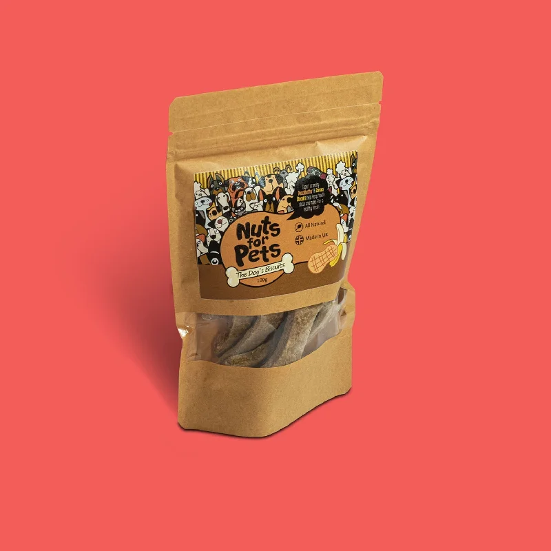 Nuts For Pets - Dog Biscuits - Peamutt Butter & Banana - 100g