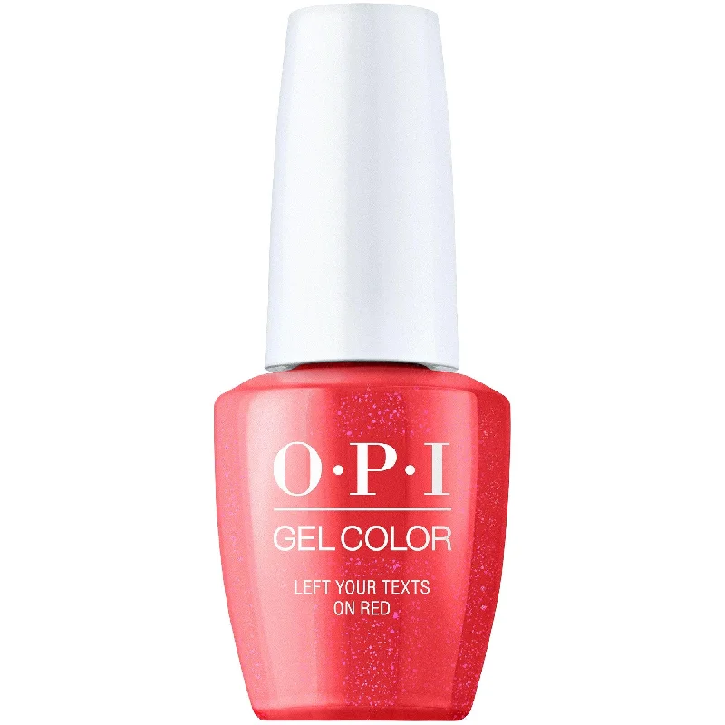 OPI Gel Color GC S010 LEFT YOUR TEXTS ON RED