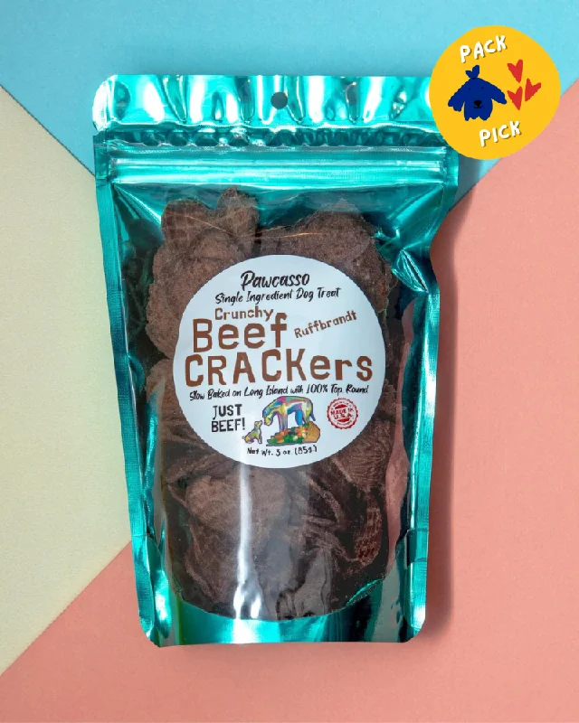 Crunchy Beef Crackers Dog Treats (Made in the USA)