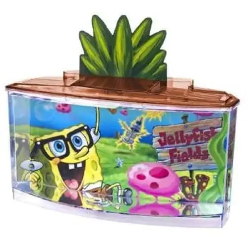 Penn-Plax SpongeBob Betta Fish Aquarium Tank Kit, 0.7-gal