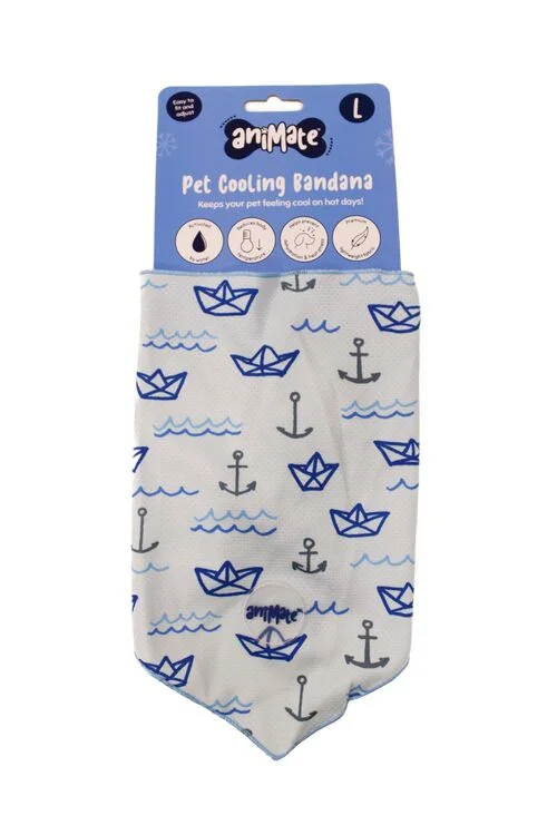 Animate - Pet Cooling Bandana - Anchor - Med -  58 x 22cm