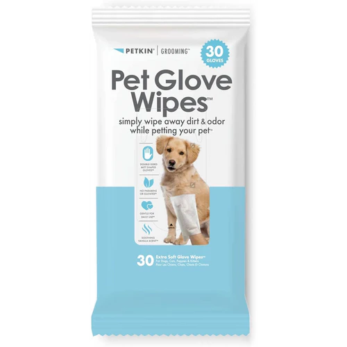 Petkin - Pet Glove Wipes Vanilla Scented