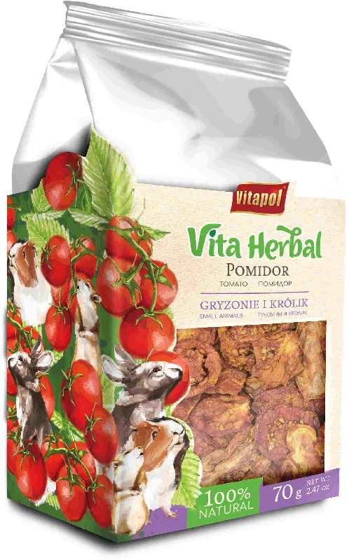 VITAPOL Vitaherbal Hrană suplimentară ptr animale mici, cu roşii uscate 70g