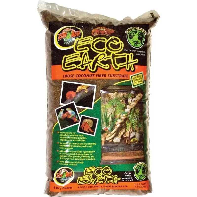 Zoo Med Eco Earth Coconut Fiber Substrate Brown 8 qt