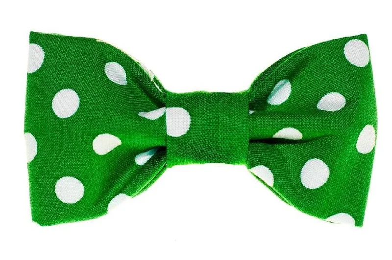 TRISH HAMPTON | Big Green Dots Bow Tie