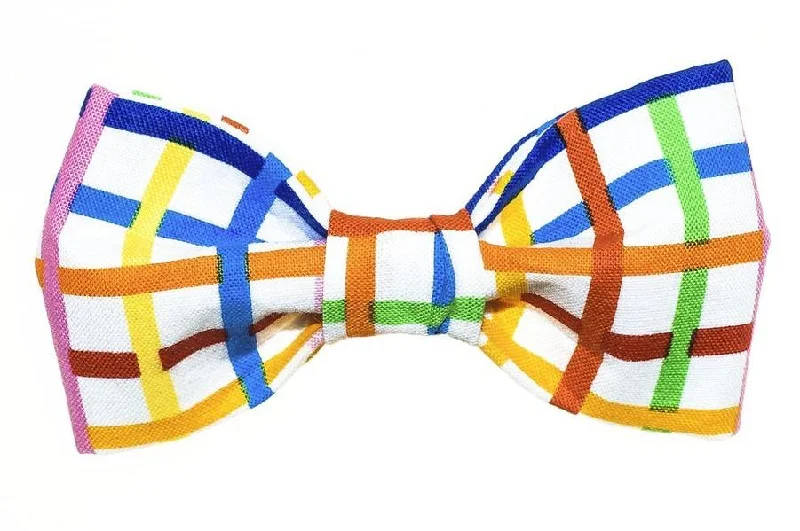 TRISH HAMPTON | Rainbow Plaid Bow Tie